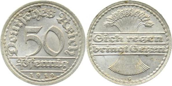 30119G~2.2 50 Pfennig  1919G vz- J 301  