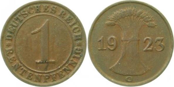 30623G~3.0 1 Pfennig  1923G ss J 306  