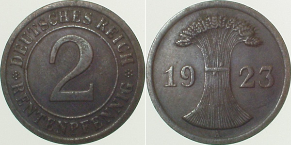 30723A~2.0 2 Pfennig  1923A vz J 307  