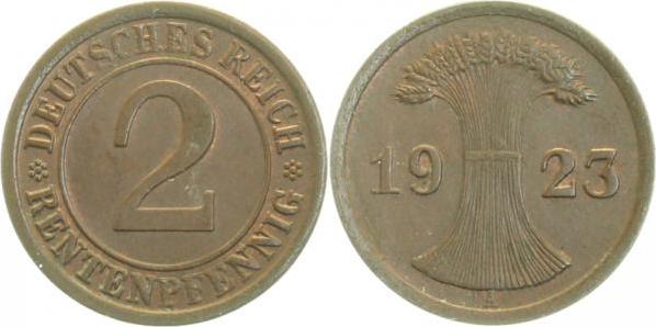 30723A~1.5 2 Pfennig  1923A vz/st J 307  