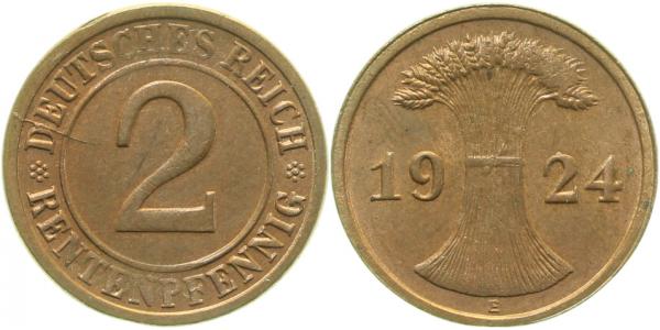 30724E~1.2 2 Pfennig  1924E prfr J 307  