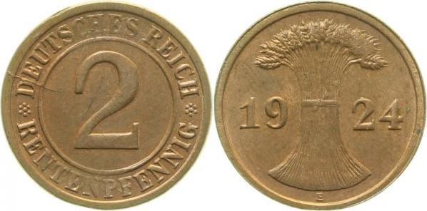 30724E~1.2 2 Pfennig  1924E prfr J 307  