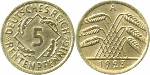 30823A~1.1 5 Pfennig  1923A prfr/st J 308  