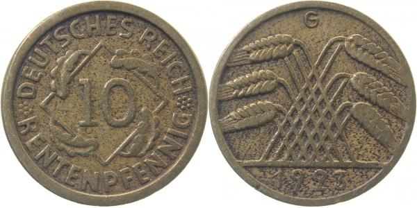 30923G~3.0 10 Pfennig  1923G ss J 309  