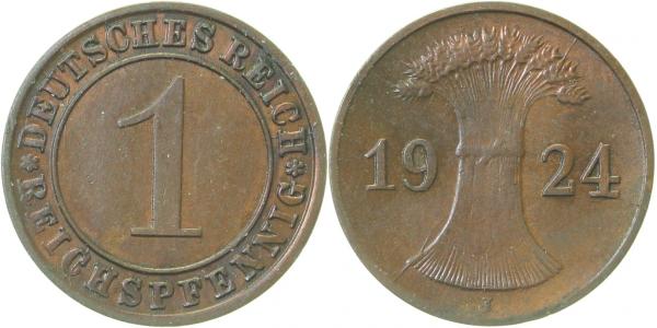 31324J~1.5 1 Pfennig  1924J f.prfr J 313  