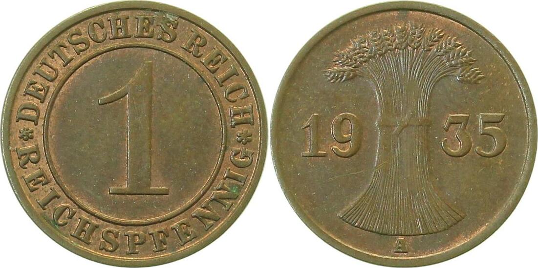 31335A~1.5b 1 Pfennig  1935A f.prfr nue 1 Krätzerchen J 313  