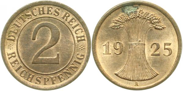 31425A~1.5 2 Pfennig  1925A f.prfr J 314  