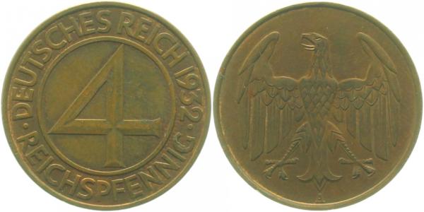 31532A~1.5 4 Pfennig  1932A vz/st J 315  
