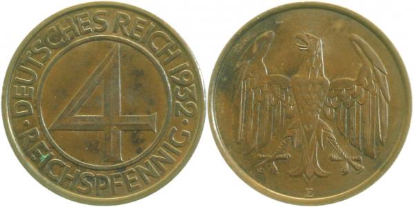 31532E~1.5 4 Pfennig  1932E vz/st J 315  