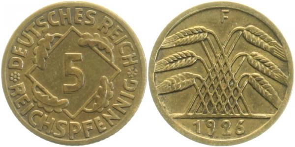 31626F~3.0 5 Pfennig  1926F ss J 316  