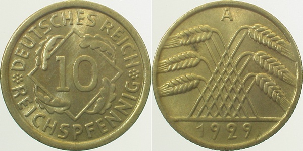 31729A~1.5 10 Pfennig  1929A f.prfr J 317  