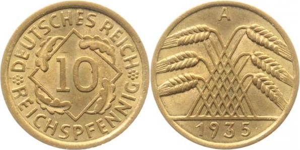 31735A~1.5 10 Pfennig  1935A vz/st J 317  