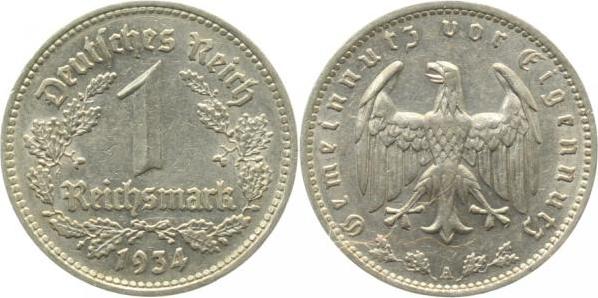 35434A~2.5 1 Reichsmark  1934A ss/vz J 354  