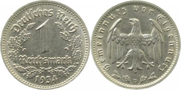 35434D~1.8 1 Reichsmark  1934D vz+ J 354  