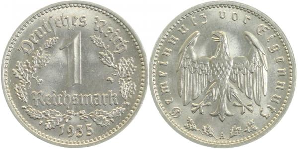 35435A~1.2 1 Reichsmark  1935A prfr J 354  