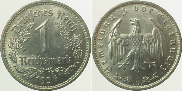 35436E~1.8 1 Reichsmark  1936E vz+ J 354  