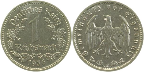 35436E~2.2 1 Reichsmark  1936E f. vz J 354  