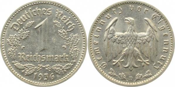 35436D~2.0 1 Reichsmark  1936D vz J 354  