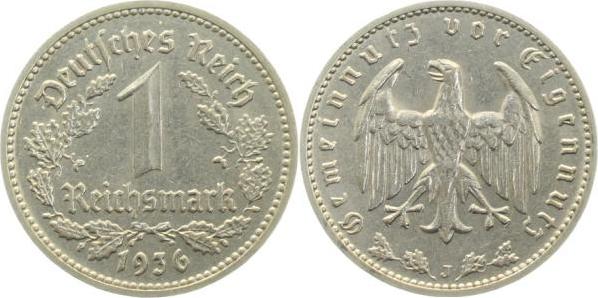 35436J~2.5 1 Reichsmark  1936J ss/vz J 354  