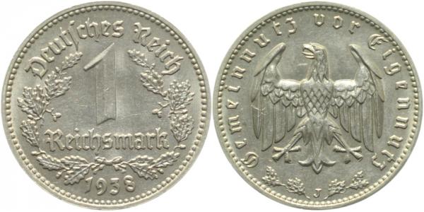 35438J~1.5 1 Reichsmark  1938J f.prfr J 354  