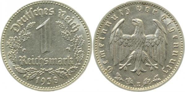 35438E~1.5 1 Reichsmark  1938E vz/st J 354  