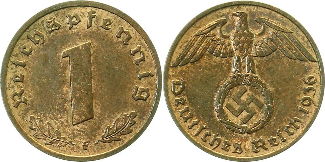 36136F~2.0 1 Pfennig  1936F vz J 361  