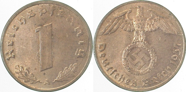 36137A~1.5 1 Pfennig  1937A f.prfr J 361  