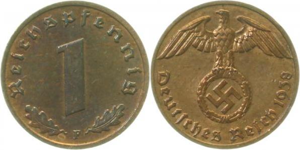 36138F~1.3a 1 Pfennig  1938F prfr Erstabschlag (EA)! !! J 361  
