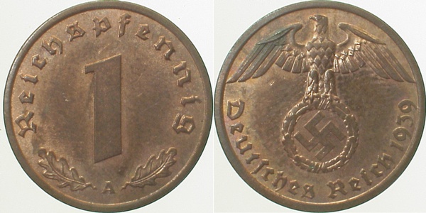 36139A~1.2 1 Pfennig  1939A prfr J 361  