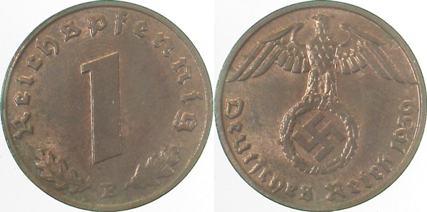 36139E~2.0 1 Pfennig  1939E vz J 361  
