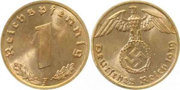 36139F~1.1 1 Pfennig  1939F prfr/stgl !! J 361  