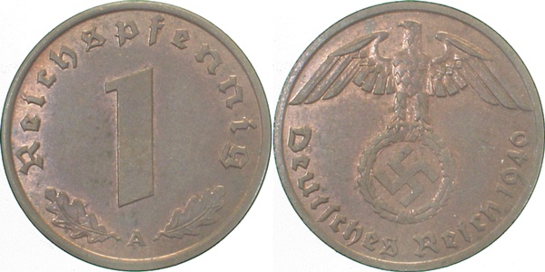 36140A~1.2 1 Pfennig  1940A prfr J 361  