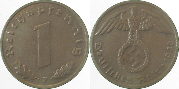 36140F~1.5 1 Pfennig  1940F vz/st J 361  