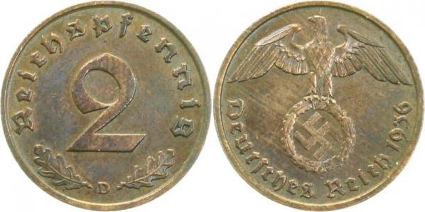 36236D~3.0 2 Pfennig  1936D J 362  