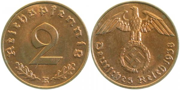 36238E~1.2 2 Pfennig  1938E prfr J 362  