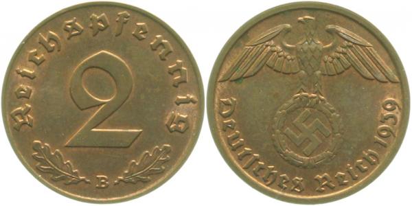36239B~1.2 2 Pfennig  1939B prfr J 362  
