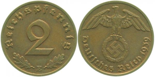 36239E~1.2 2 Pfennig  1939E prfr J 362  