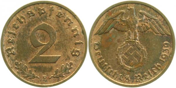 36239F~1.0 2 Pfennig  1939F stgl J 362  