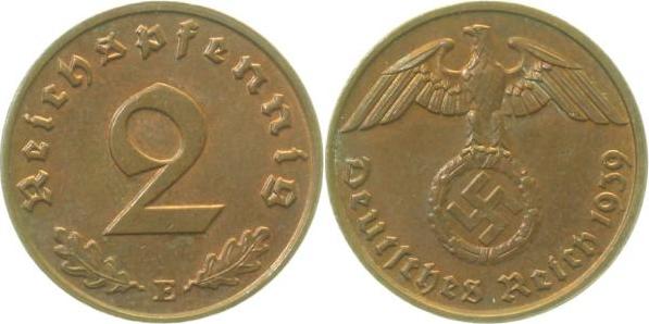 36239E~1.2 2 Pfennig  1939E prfr J 362  