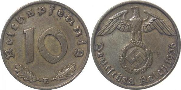 36436E~2.5 10 Pfennig  1936E ss/vz J 364  