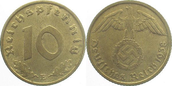 36438E~2.2 10 Pfennig  1938E vz- J 364  
