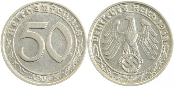 36538G~2.2 50 Pfennig  1938G vz !! J 365  