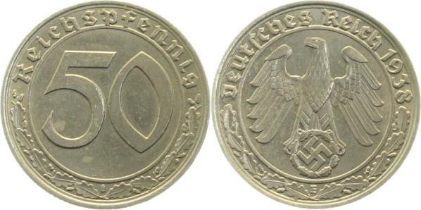 36538E~2.0-H 50 Pfennig  1938E vz J 365  