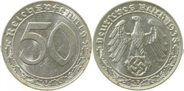 36538E~2.2 50 Pfennig  1938E vz- J 365  