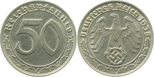 36538F~2.0 50 Pfennig  1938F vz J 365  