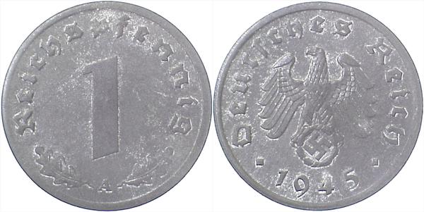 36945A~2.5 1 Pfennig  1945A ss/vz J 369  