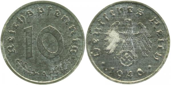 37140A~1.1 10 Pfennig  1940A prfr/stgl J 371  