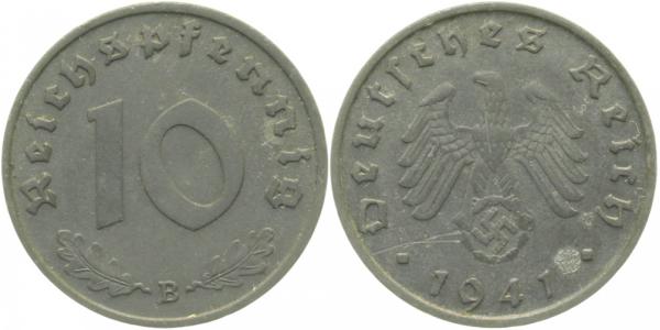 37141B~2.0b 10 Pfennig  1941B vz min. Krätzerchen !! J 371  