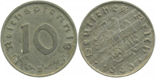 37143B~2.0 10 Pfennig  1943B vz J 371  