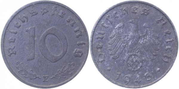 37143E~1.5 10 Pfennig  1943E f.prfr J 371  